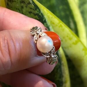 Vintage avon silver ring